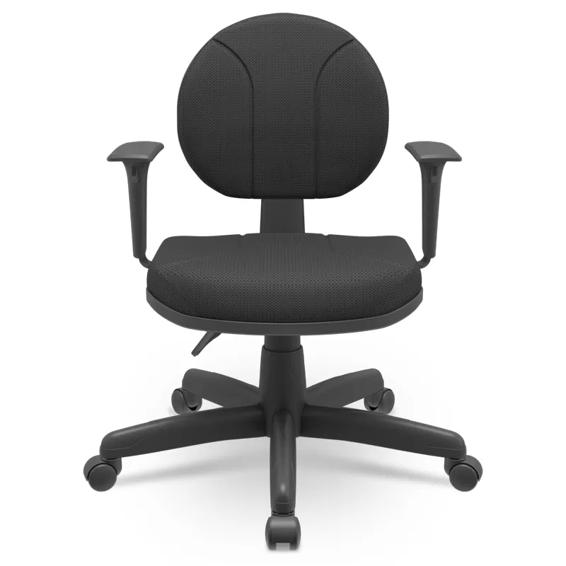 Cadeira Operativa Ergonômica NR17 com Braço Regulável tecido preto