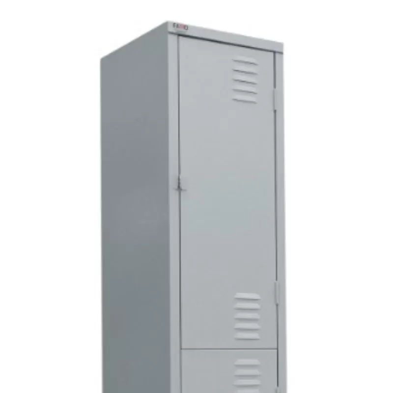 Roupeiro De Aço 02 Portas Chapa 26 Pitão P/ Cadeado - 1,98 X 0,32 X 0,40 - GRP-02