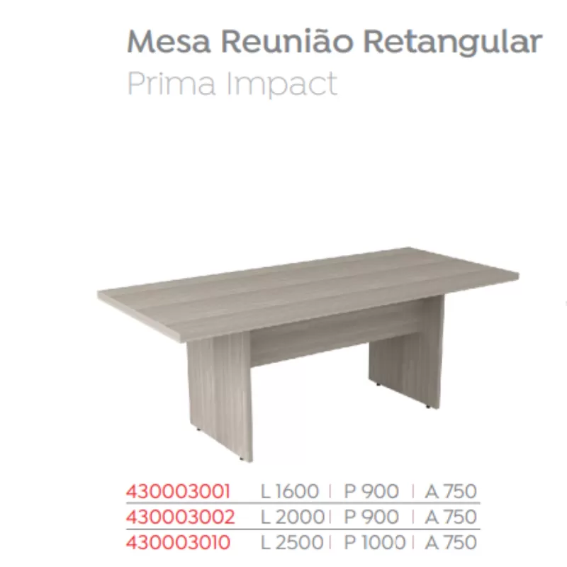 Mesa Reunião Retangular 2,00 X 0,90 - 40 MM