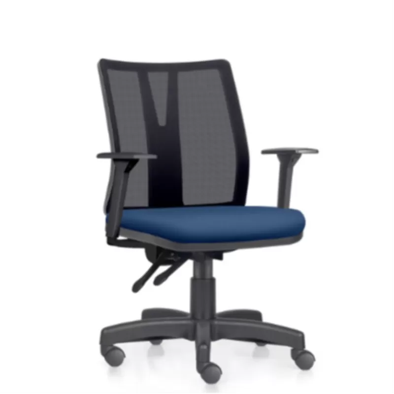 Cadeira Addit Diretor Evolution - Tela Preta - Base Metal - Frisokar