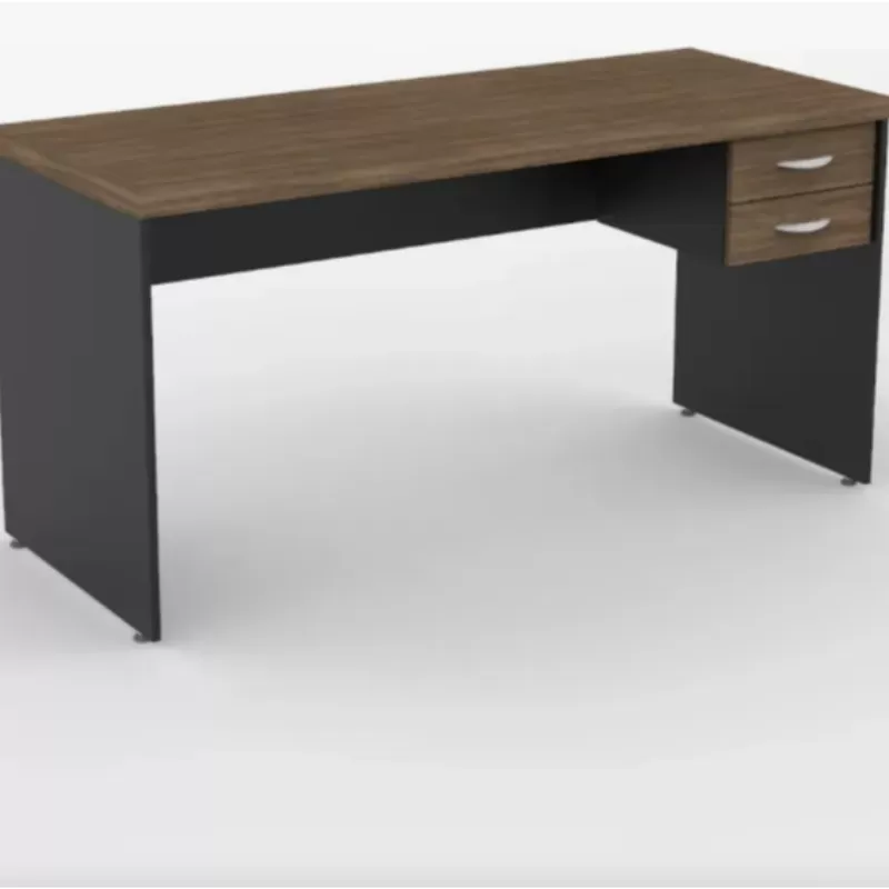 Mesa Reta 1,50 X 0,60 Com 2 Gavetas Com Chave 40 Mm