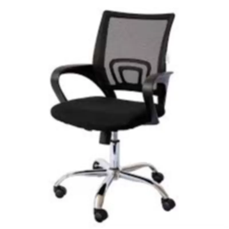 Cadeira Mesh Giratória Encosto Telado Com Base Cromada