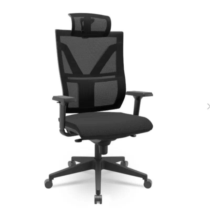 Poltrona Presidente Darix X+ Mecanismo Sincronizado Com Assento Sintético Preto