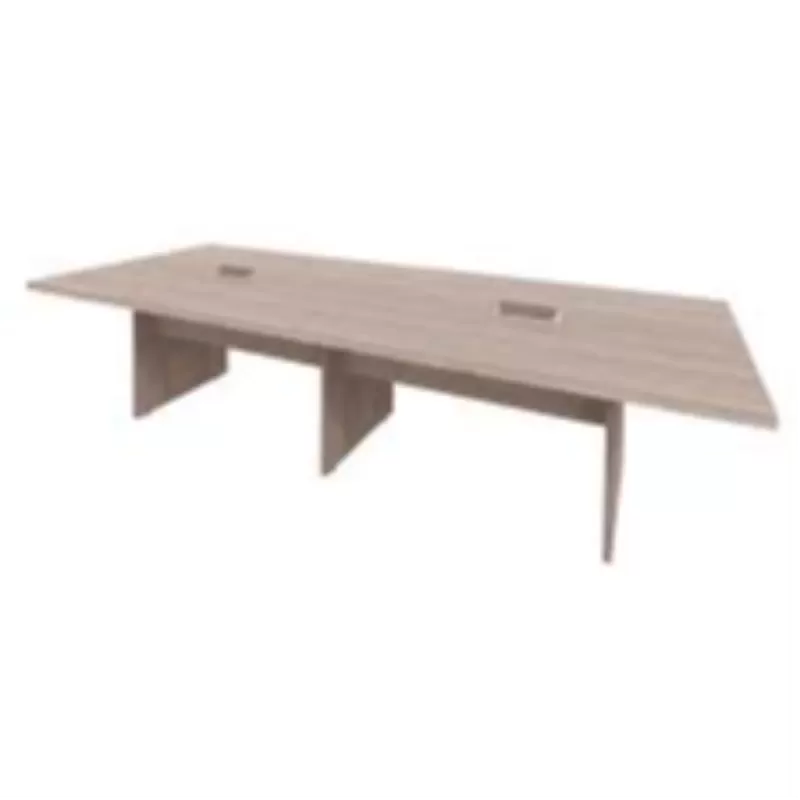 Mesa Reunião Retangular Bipartida - 3,00 X 1,20 C/ 2 Caixa De Tomadas - 40mm